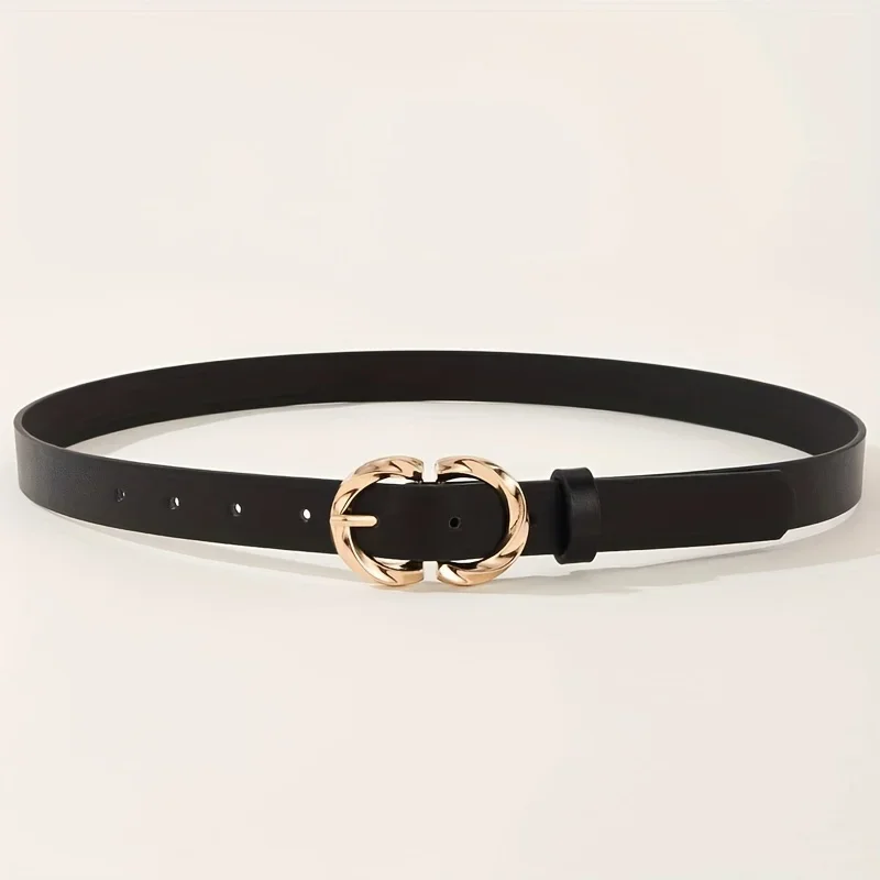 1 قطعة مشبك معدني حزام بولي يوريثان حزام الموضة الكلاسيكية فستان الجينز اكسسوارات النساء