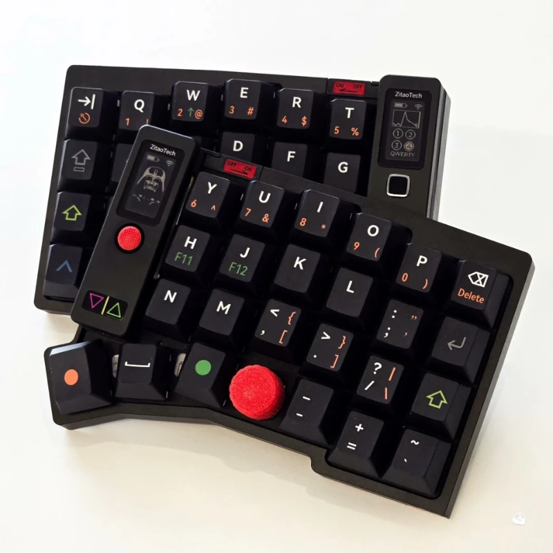 Hot sales Keypoint Split Keyboard Custom Dual Mouse Small Red Dot Touchpad Bluetooth USB Dual Mode ZMK Hot-swap MX Ergonomics - view 5