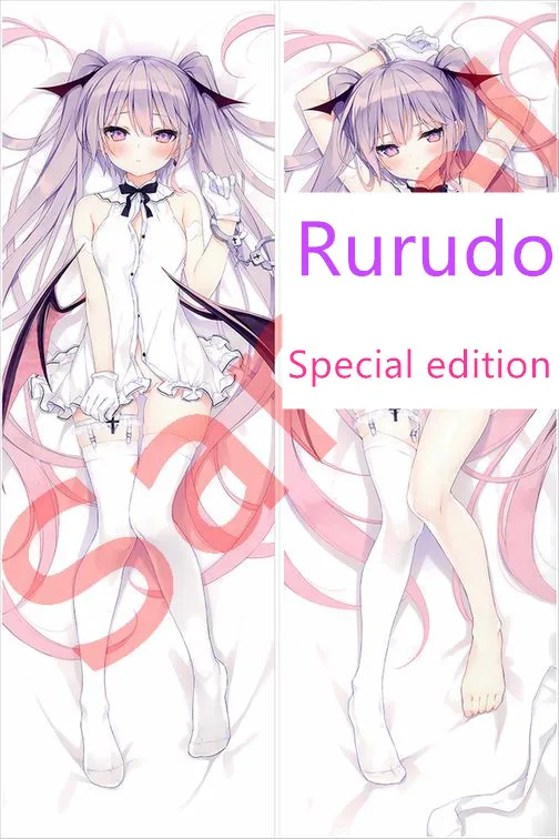 Anime mignon Rurudo Otaku Double-sided Dakimakura Hugging Pillow Case Body Pillow Sofa Cushion Cover Sleeping pads