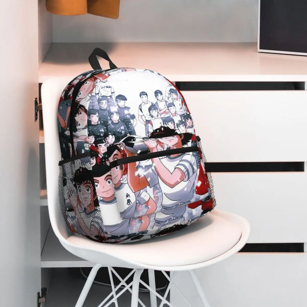 Captain Tsubasa Anime Cartoon Student Backpack School Bag Hiking Travel Daypack for Men Women Bookbag Shoulder Bags