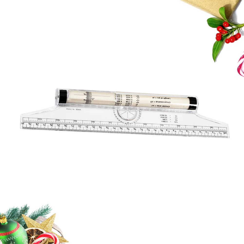 30cm Rolling Ruler Multipurpose Parallel Drawing Ruler for Angle Measurement Student School Office Supply