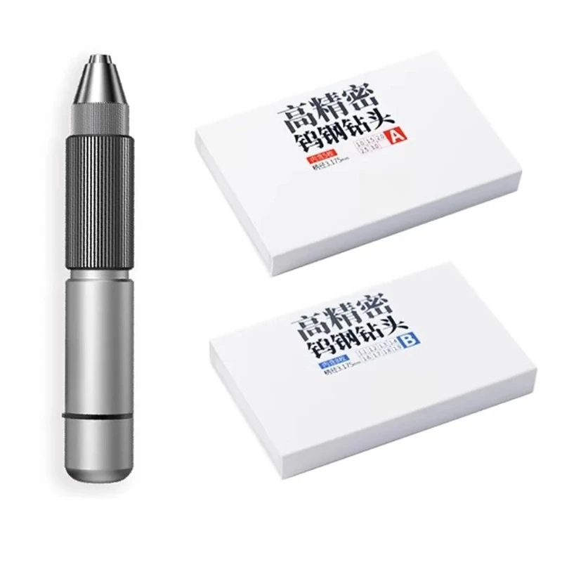 Hand Drill Set - Precision Mini Twist Drill for Model Making, Gundam, Crafts (RHD-01PRO) with Magnetic Storage