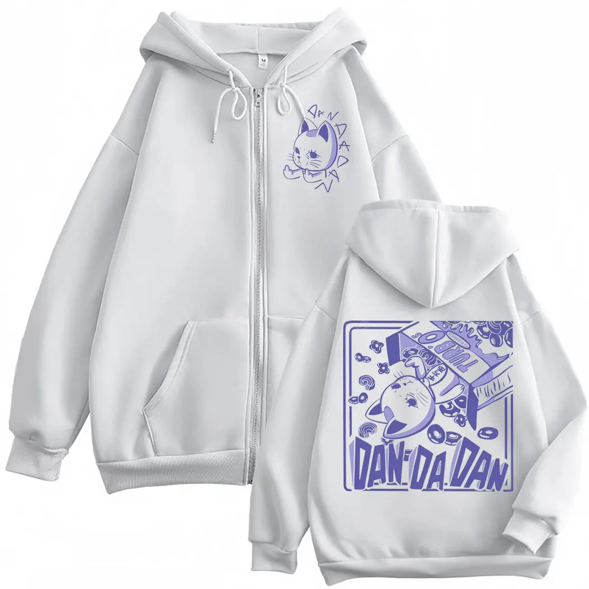 Anime Dandadan Turbo Granny Double Sided Print Zipper Hoodie Japanese Manga Style Zip Up Sweatshirts Men Women Casual Pullovers - Image 6