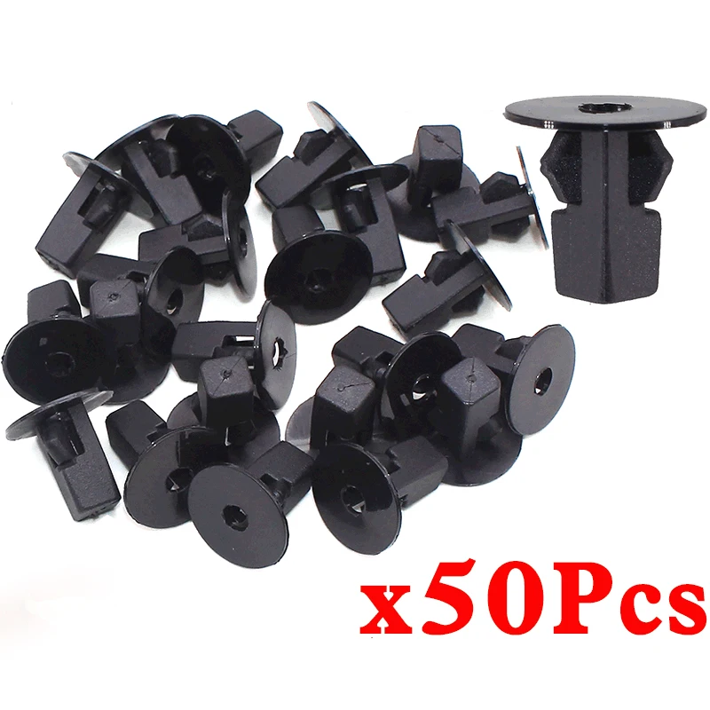 50pcs 9mm Car Fender Liner Screw Grommets Fastener Clips for Toyota Camry