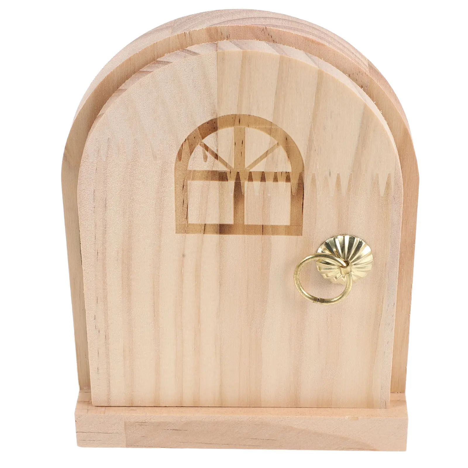 Self Adhesive Wooden Fairy Door Outlet Cover Farmhouse Style Decorative Switch Plate for Kitchen Bathroom Bedroom Safety