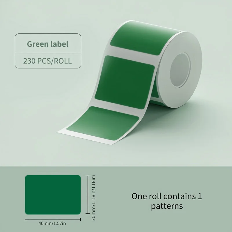 40*30mm/230pcs Direct Thermal Printing Label Paper Solid Color thermal label printing paper Commercial Grade Label Sticker