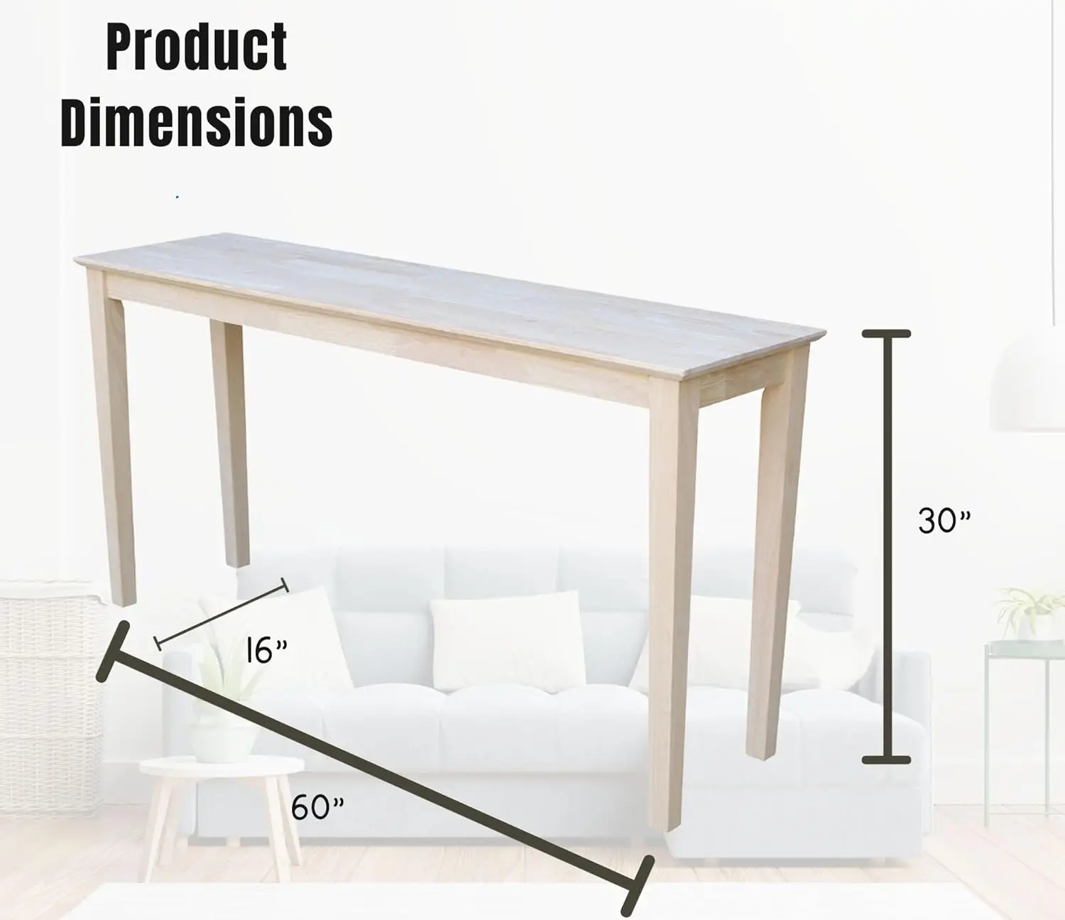 Consolle, 60 pollici, non finito