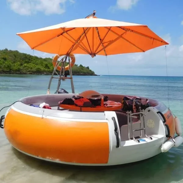 Water Amusement Park 10 Passenger Grill Boat BBQ Donut Boat For Sale