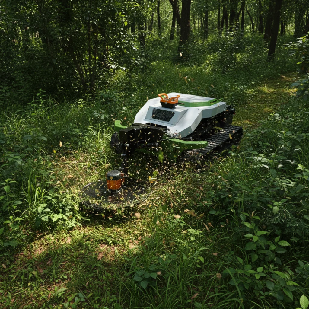 

Wireless Remote Control Tracked Lawn Mower Crawler All Terrain Slope Mower Grass Cutter Garden Farm Tool