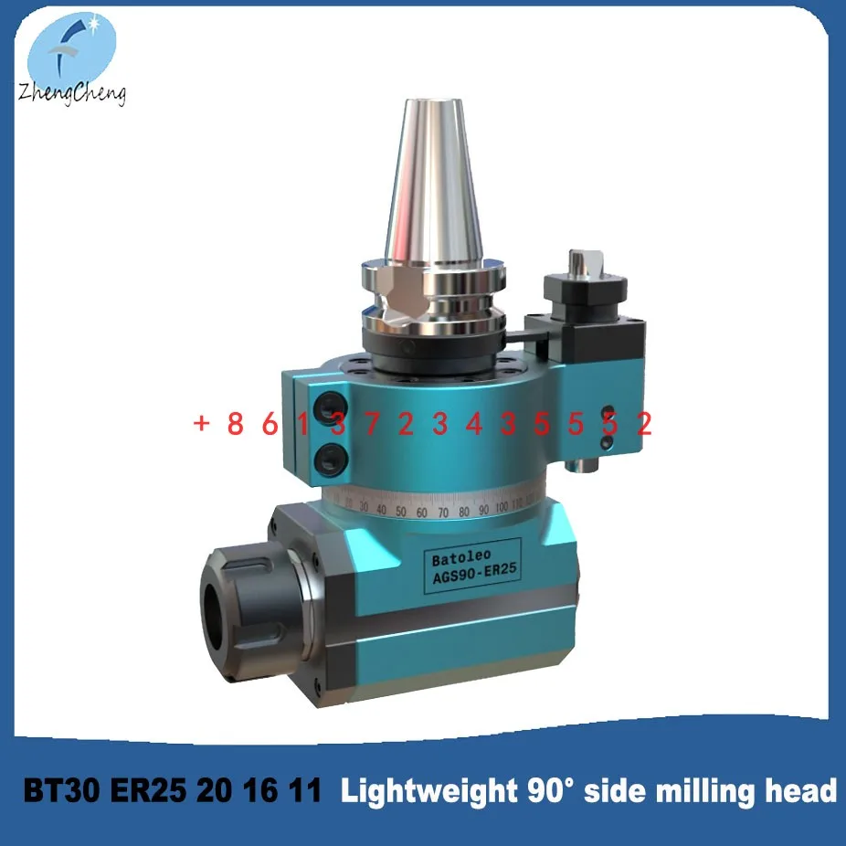 BT30 ER25 20 16 11 CNC small angle head 90 degree right angle milling head Lightweight side milling head