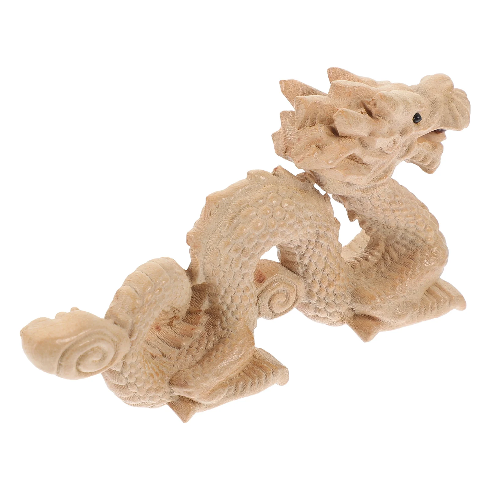 التنين الصيني الخشب النحت تمثال الزخرفية للمنزل مكتب عمل فنغ شوي زخرفة غرفة المعيشة غرفة نوم الحرفية الفن هدية #3