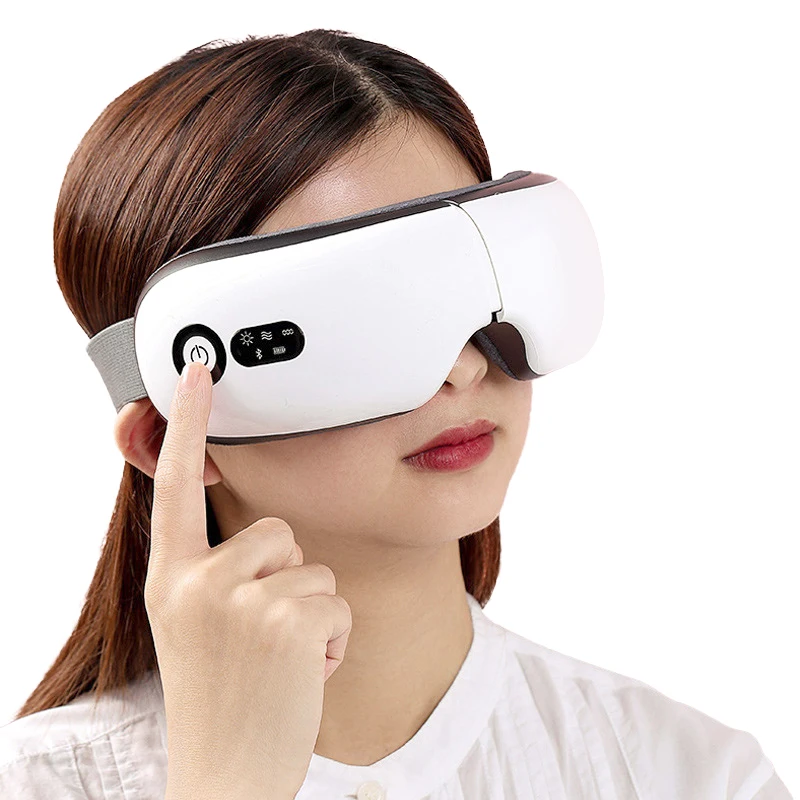Intelligent  Eye Care Massage Equipment Reduce Eye Strain 4D Smart Airbag Vibration Electric Eye Massager With Heat Compression