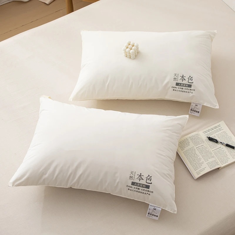 1pc Pure Cotton Face Sleeping Pillow Filling by Polyester Neck Health Care Neck Low Pillows for Adult Kid 40x60cm Drop Shipping