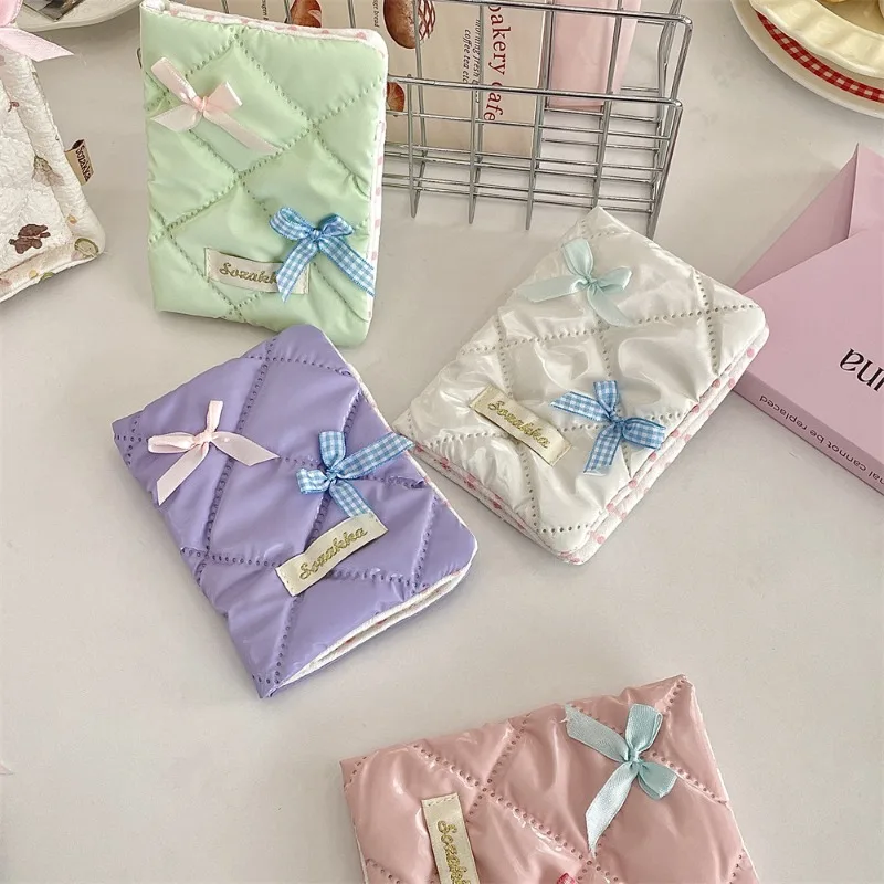 

Korean Style Sweet Bow Passport Holder Travel ID Card & Bank Card Storage Case Portable Document Organizer