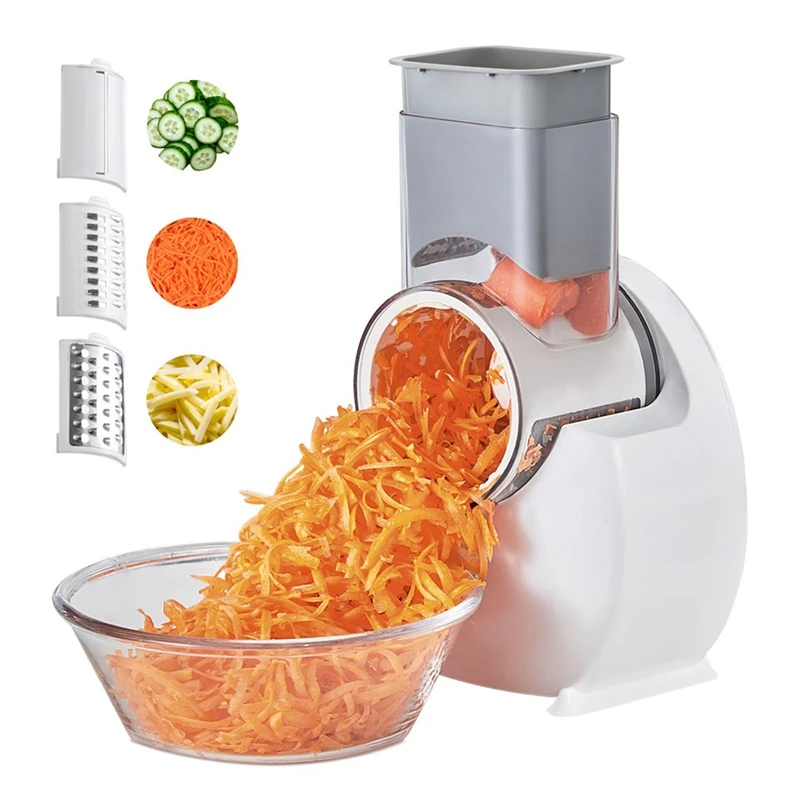 

Electric Cheese Grater Detachable Electric Salad Maker For Home Kitchen Vegetable Slicer For Potato Cheeses And Nuts-FS-PHFU