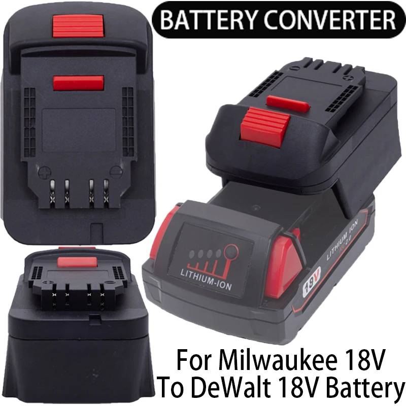 Battery Converter for DeWalt 18/20V Li-Ion Tools To for Milwaukee 18V Li-Ion Battery Adapter Power Tool Accessories