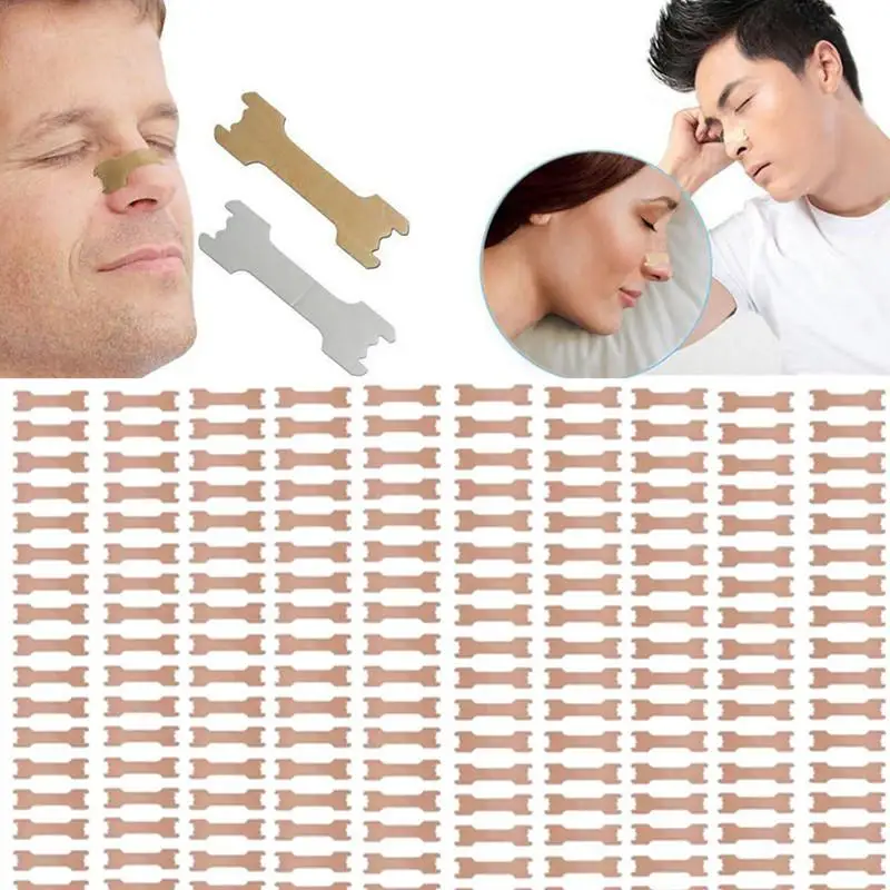 Anti Snore Nasal Strips 100/200pcs Breathable Disposable Nose Patches for Home Sleep Travel Improve Nasal Airflow