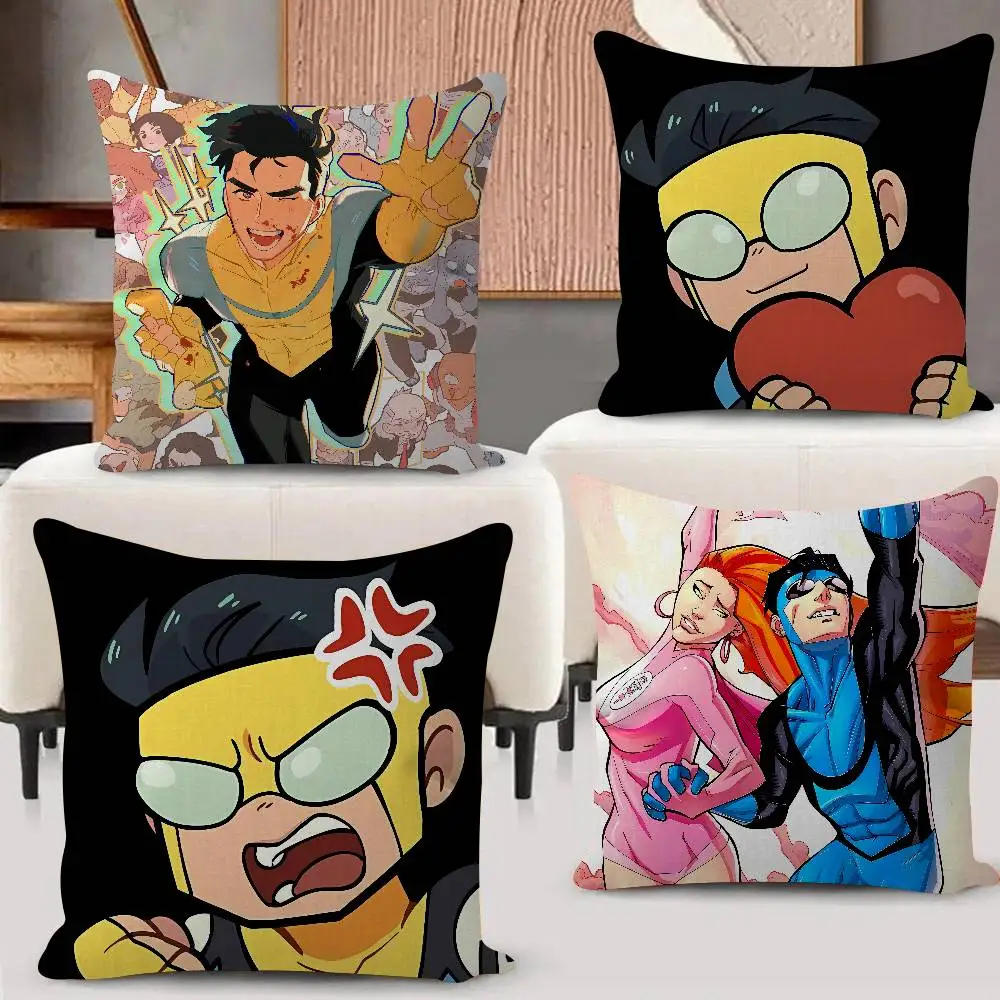 Anime I-InvincibleS Cushion Cover Soft Decorative Square Cushion Covers 45x45cm Pillowcases For Sofa Couch Bedroom