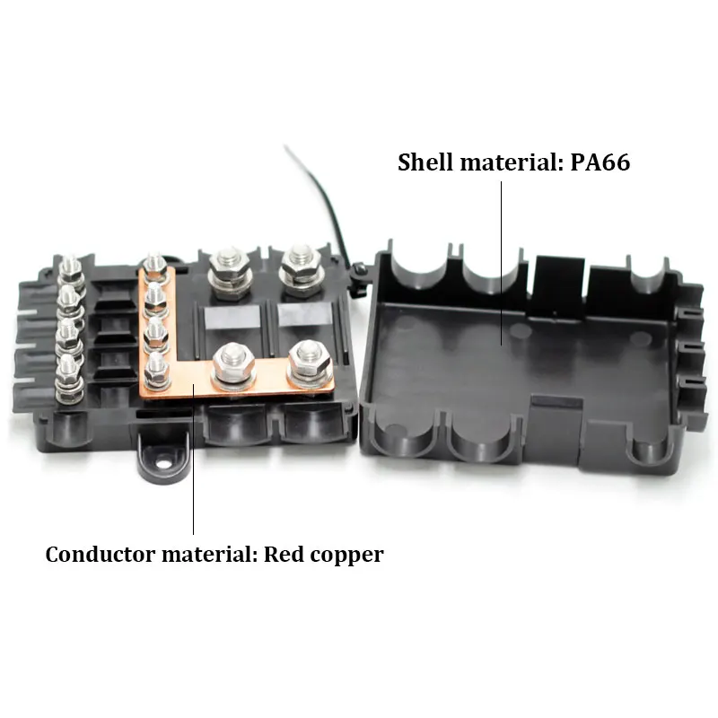 PA66 M5 M8 Lila Kupfer L 6-Wege Automotive Auto-Sicherungskasten-Halter für MIDI MEGA – Detail 3