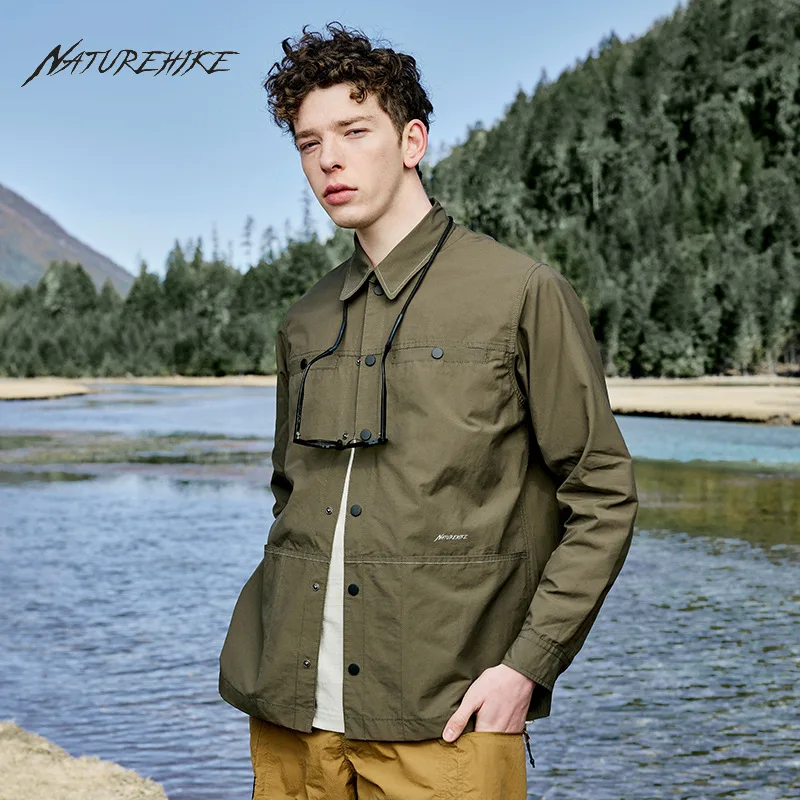 Naturehike Outdoor Casual Fishing Shirt UV Protection Hiking Jacket Waterproof Sunscreen Man's Shirt Spring Mountaineering Coat