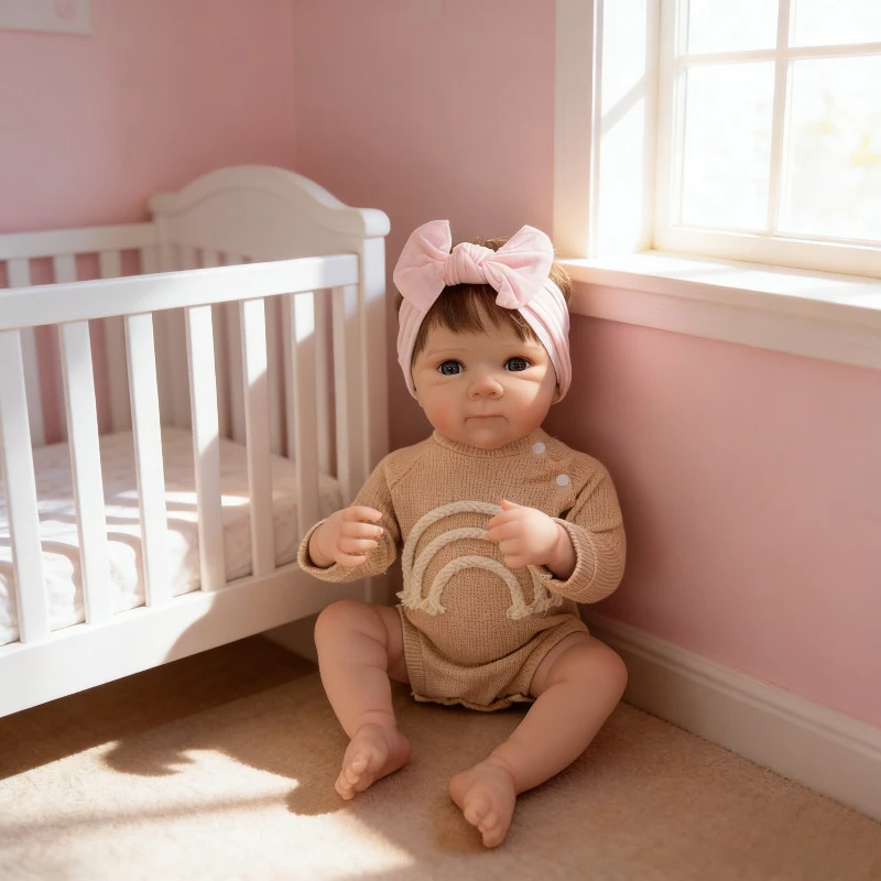 48cm Neugeborenen-Größe Reborn Bettie Lebensechte Weiche Baby-Mädchenpuppe Kann als Badespielzeug Verwendet Werden