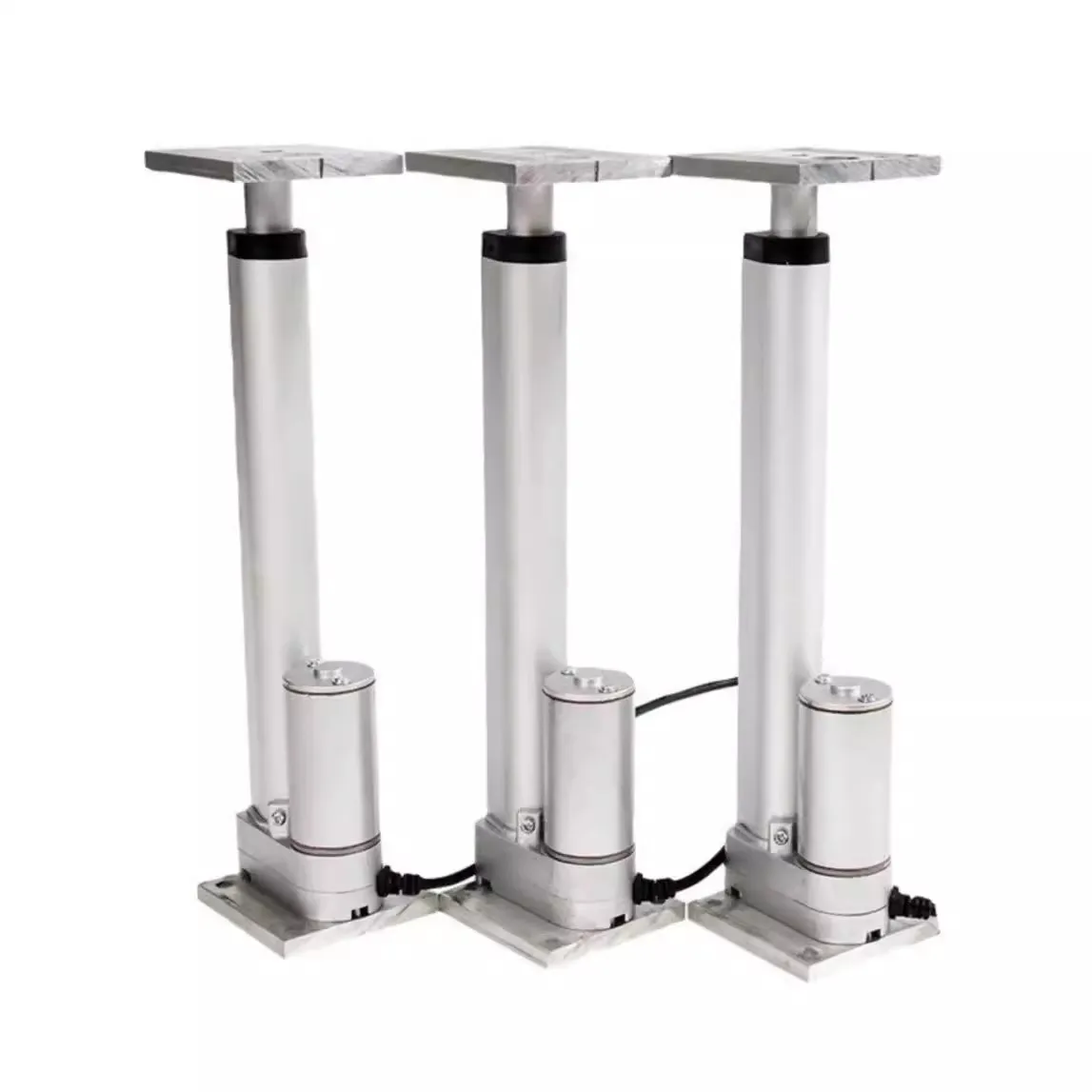 

Up and down flat electric push rod, aluminum alloy telescopic rod, 12V 24V high thrust 20-400mm industrial linear actuator 1000N