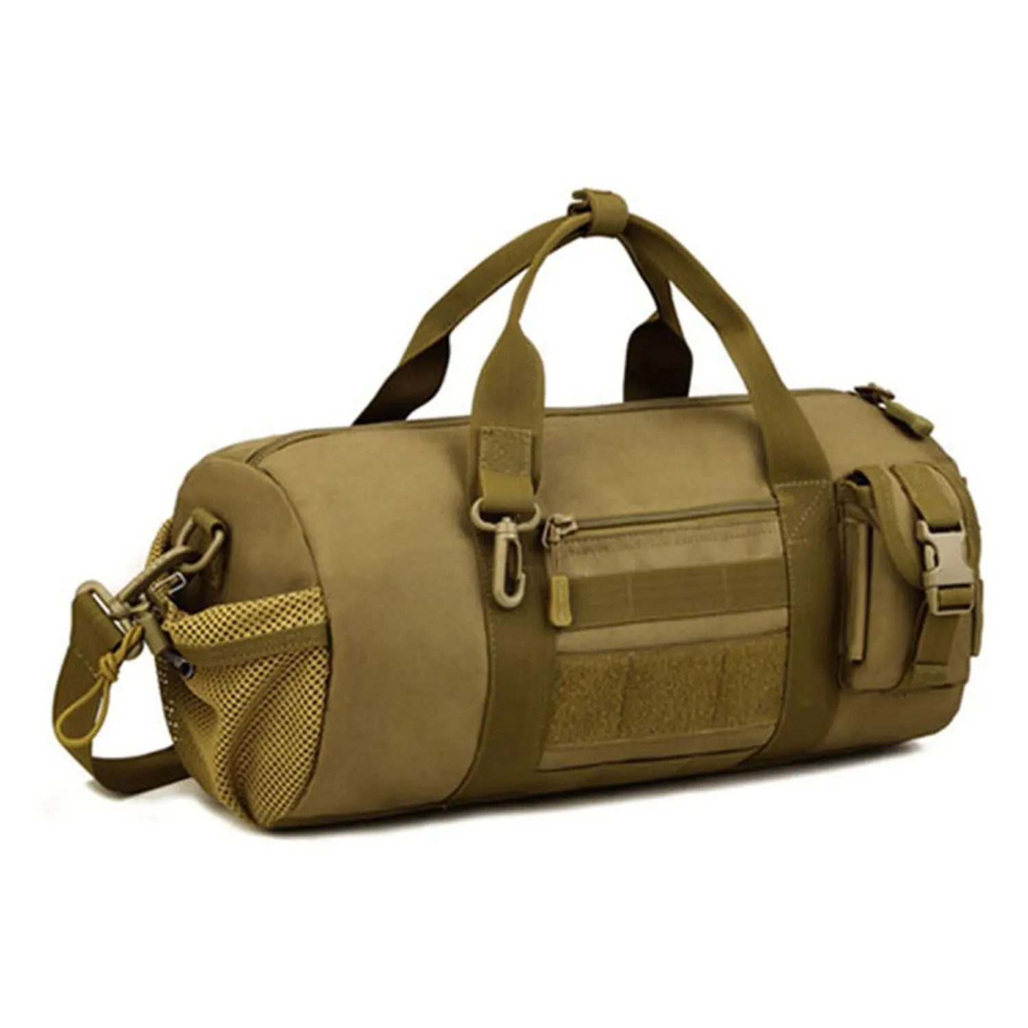 

Tactical Duffel Bag MOLLE Handbag Equipment Travel Carry-On Shoulder Bag Small Suitcase for Hunting, Camping, Cycling, etc.