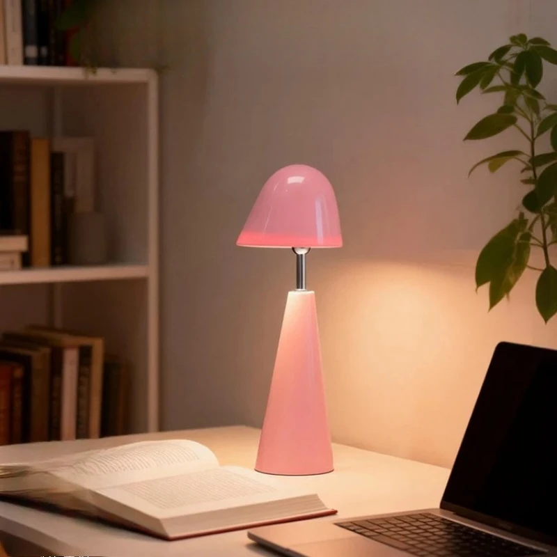 Bedroom bedside lamp, living room study desktop charging desk lamp, cream wind advanced atmosphere light, night light