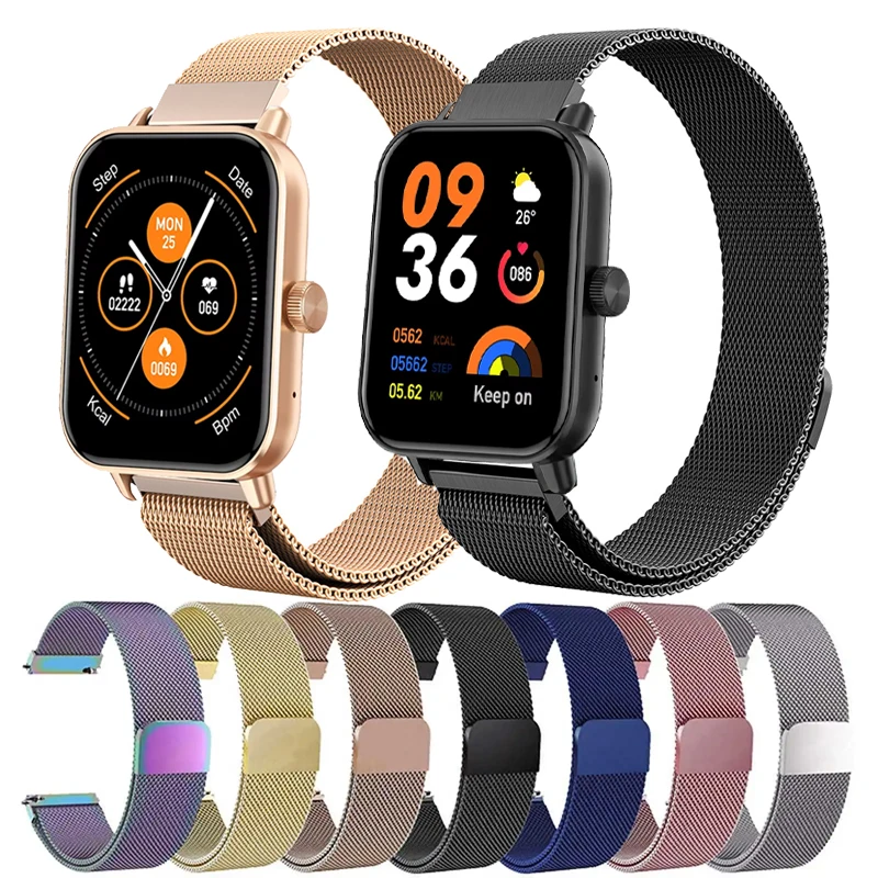 22mm 20mm Watch Band For COLMI P81 P71 C8 Max Milanese Loop Band For COLMI i28 Ultra P73 V73 P28 Plus C81 M40 Metal Wristb Strap