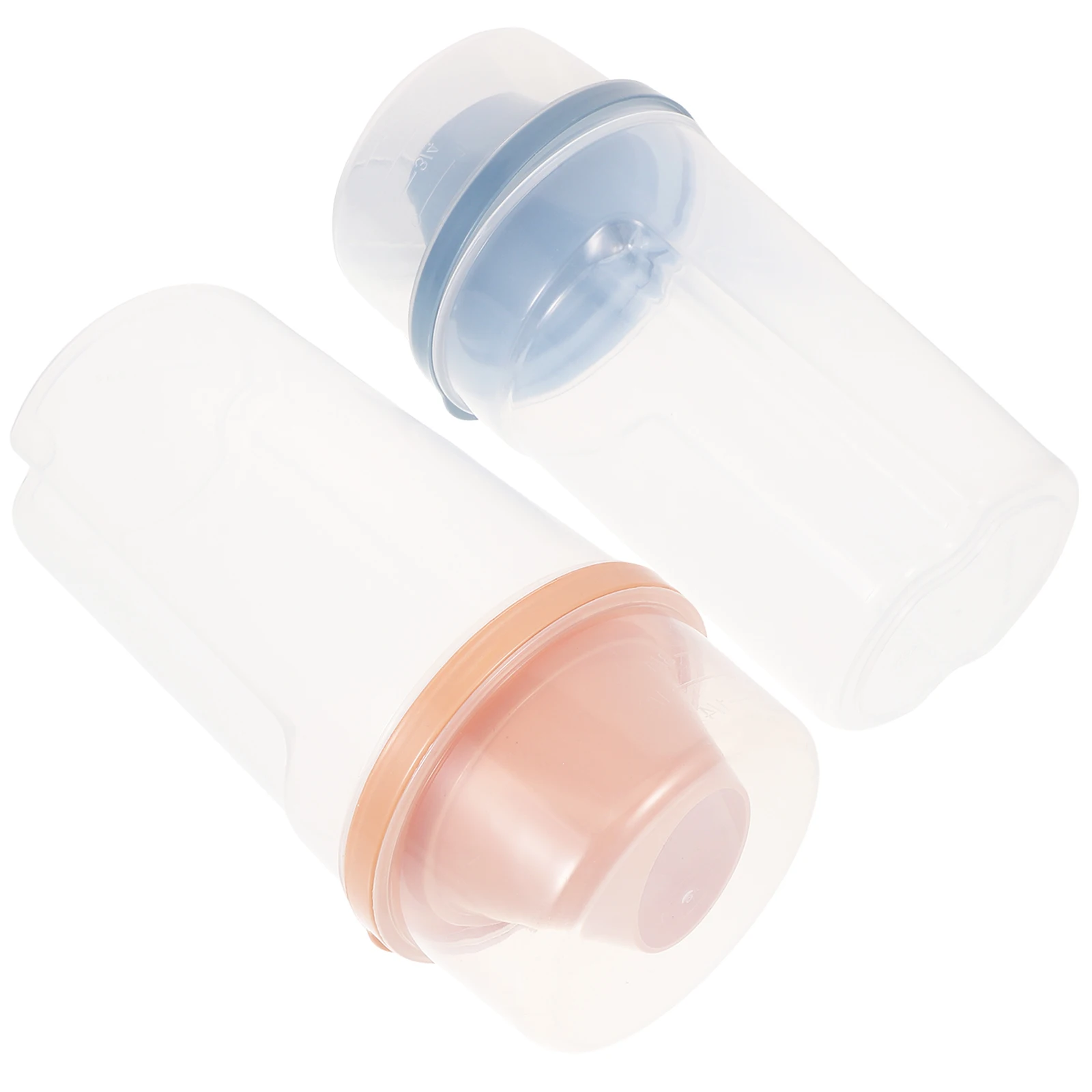 

2pcs Laundry Powder Storage Box Small ange Blue Refillable Detergent Bottles Soap Dispenser Shampoo Body Wash Container