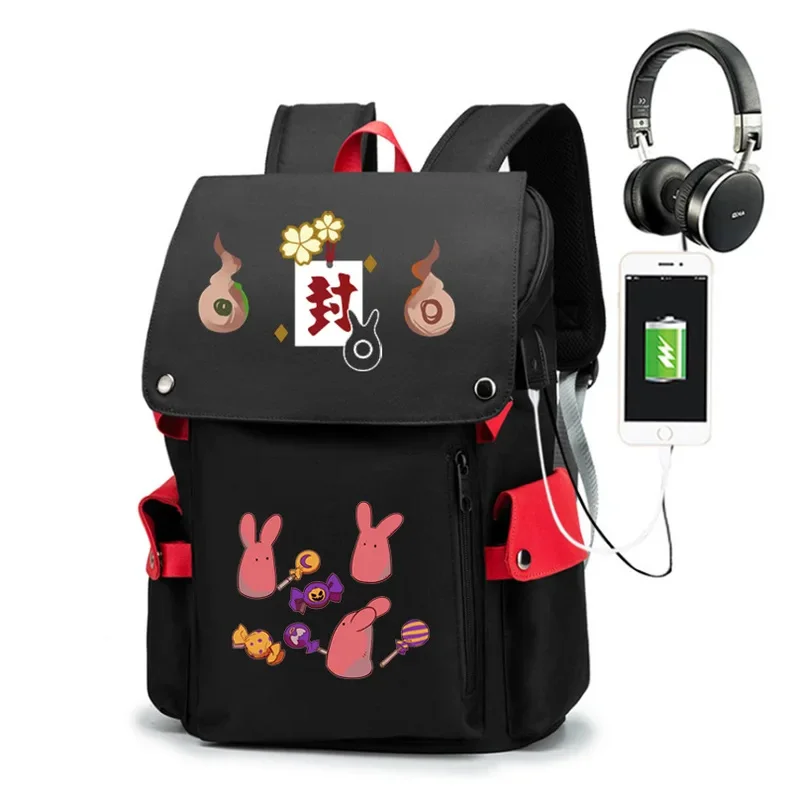 

25COSToilet противоугонный рюкзак Hanako-kun, прочный оксфордский рюкзак для ноутбука, школьный рюкзак для мальчиков и девочек