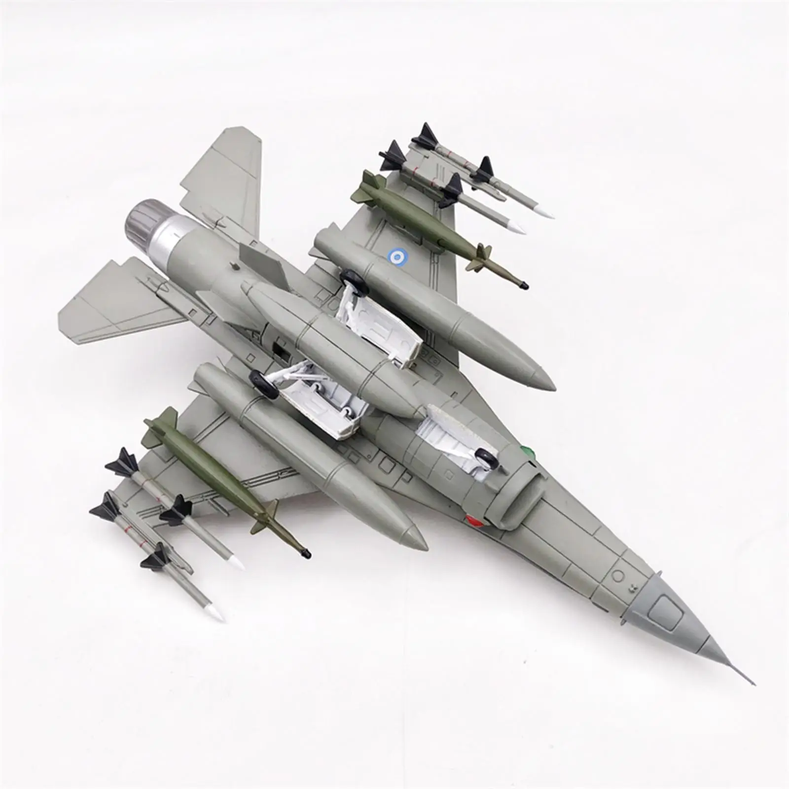 Simulação 1:72 F16 Modelo de aeronave Retro Modelo de avião para prateleira de armário de TV