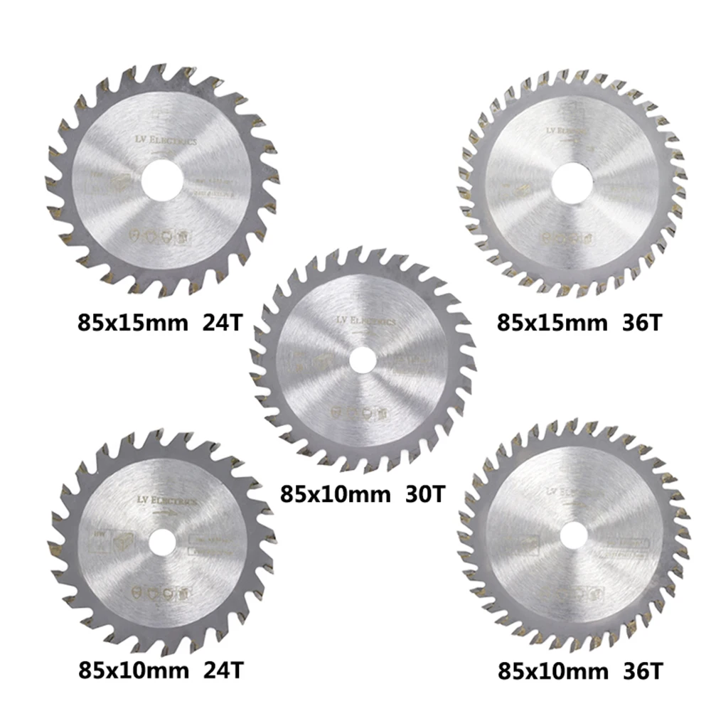 

5 Pcs 85mm Diameter 24/30/36 Teeth Carbide Circular Saw Blade Mini Tct Cutting Disc Wood Blades