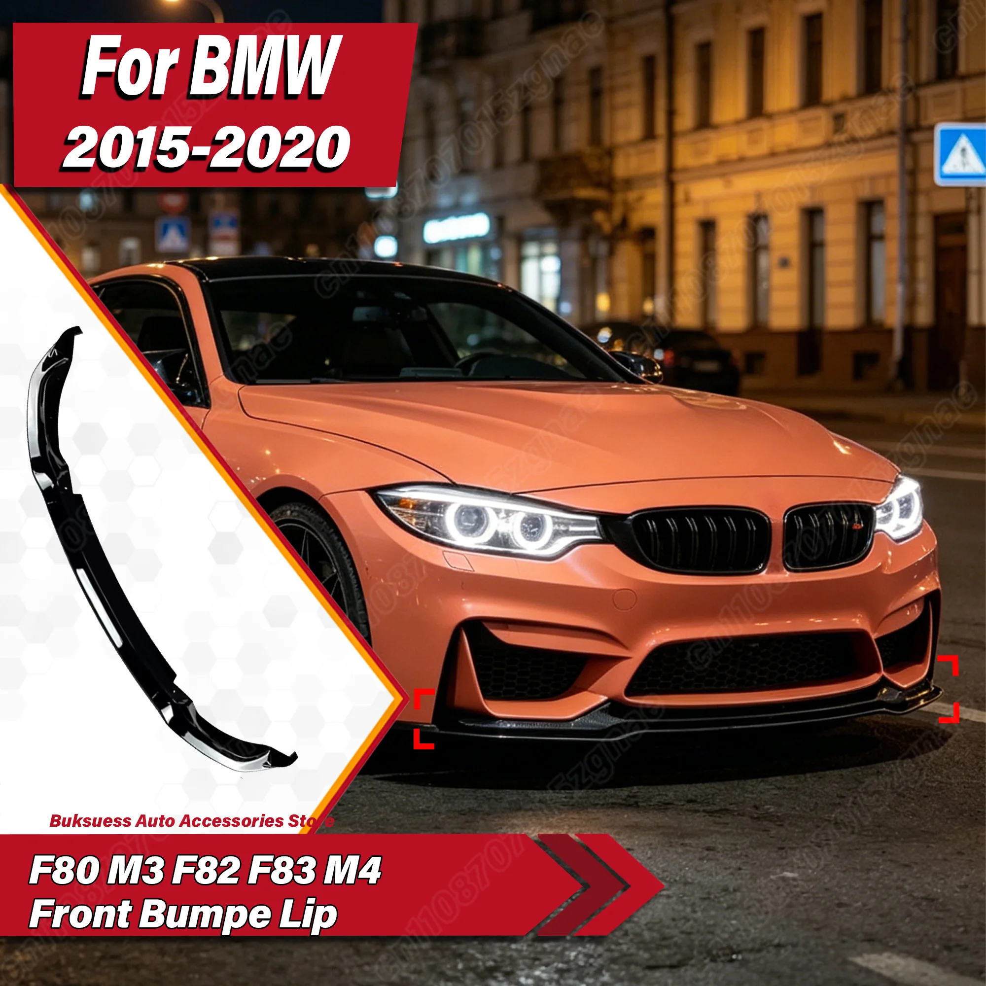 

Для BMW F80 M3 F82 F83 M4 2015-2020: Комплект для модификации кузова — передний сплиттер/губа бампера