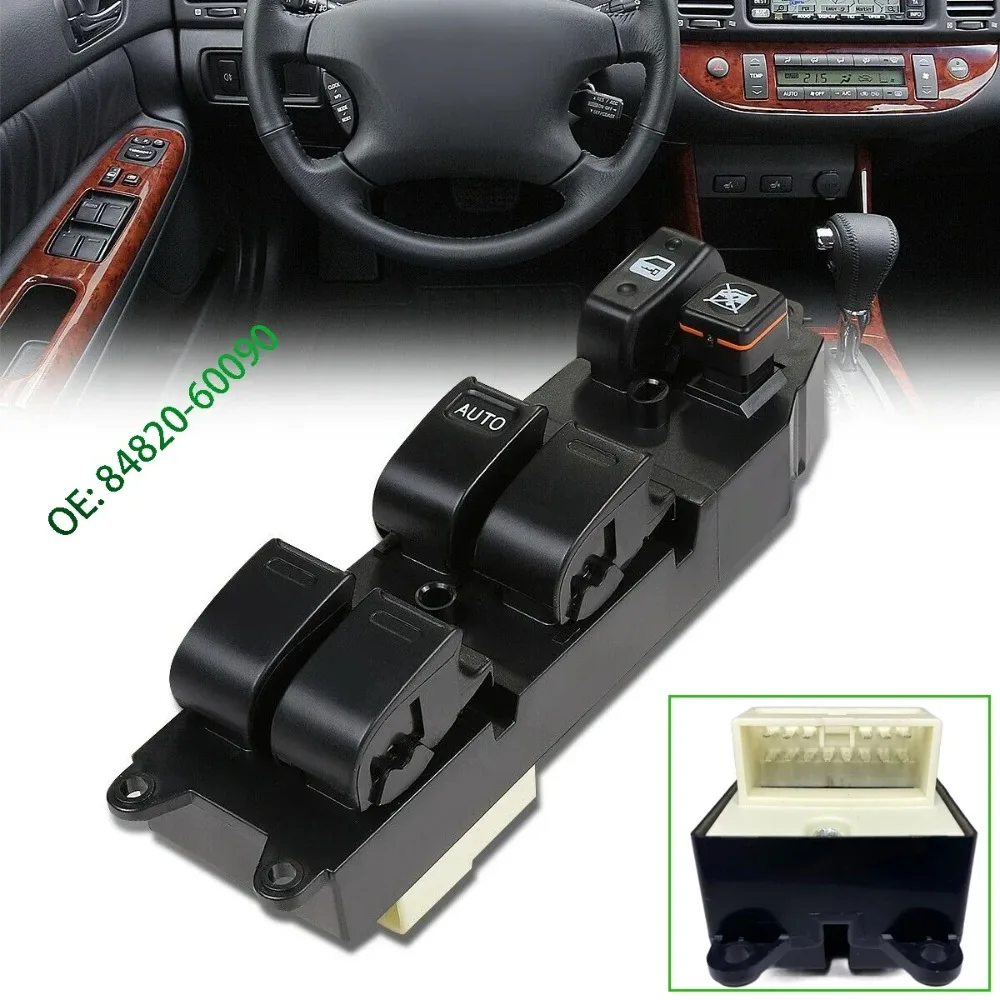 Front Left Driver Side Power Master Control Window Switch Lifter Button for Toyota Avalon Camry Corolla 8482060090 84820-60090