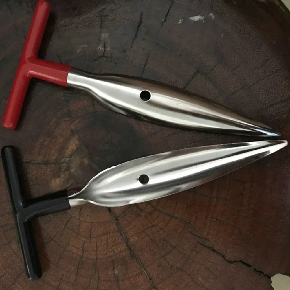 

2Pcs Stainless Steel Coconut Drill Tool Ergonomic Handle Kitchen Gadget Easy Open Coconuts Black Silver