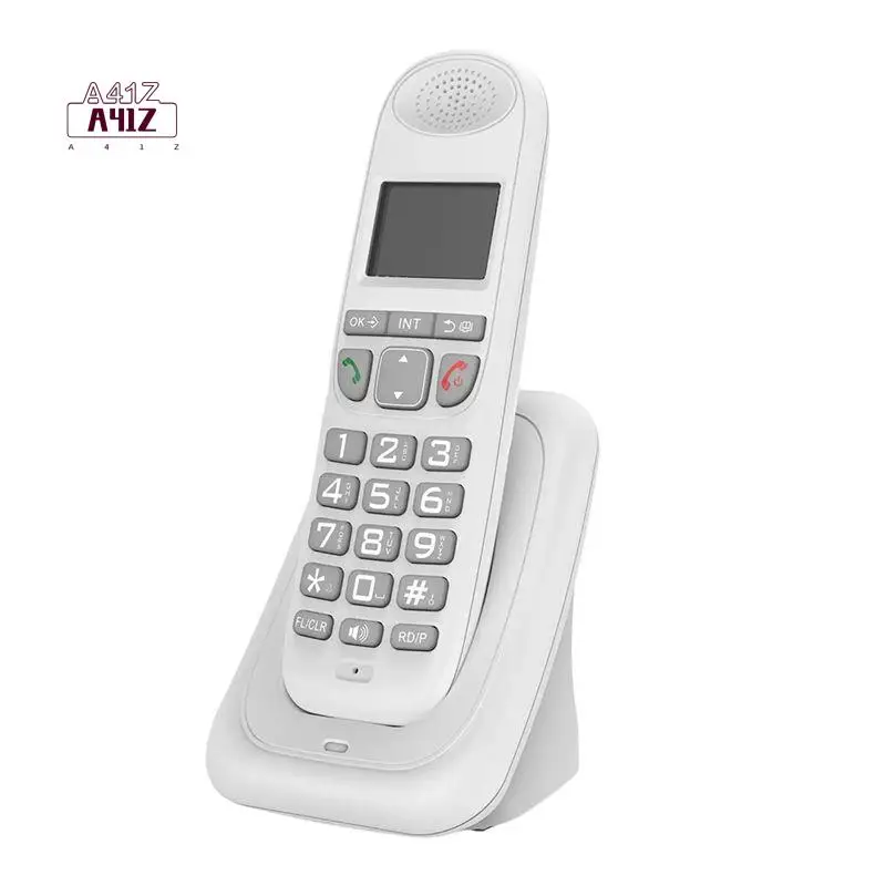 A41Z-Expandable Cordless Telephone Handheld Telephone Digital Cordless Telephone Supports 5 Handsets 16 Languages US Plug