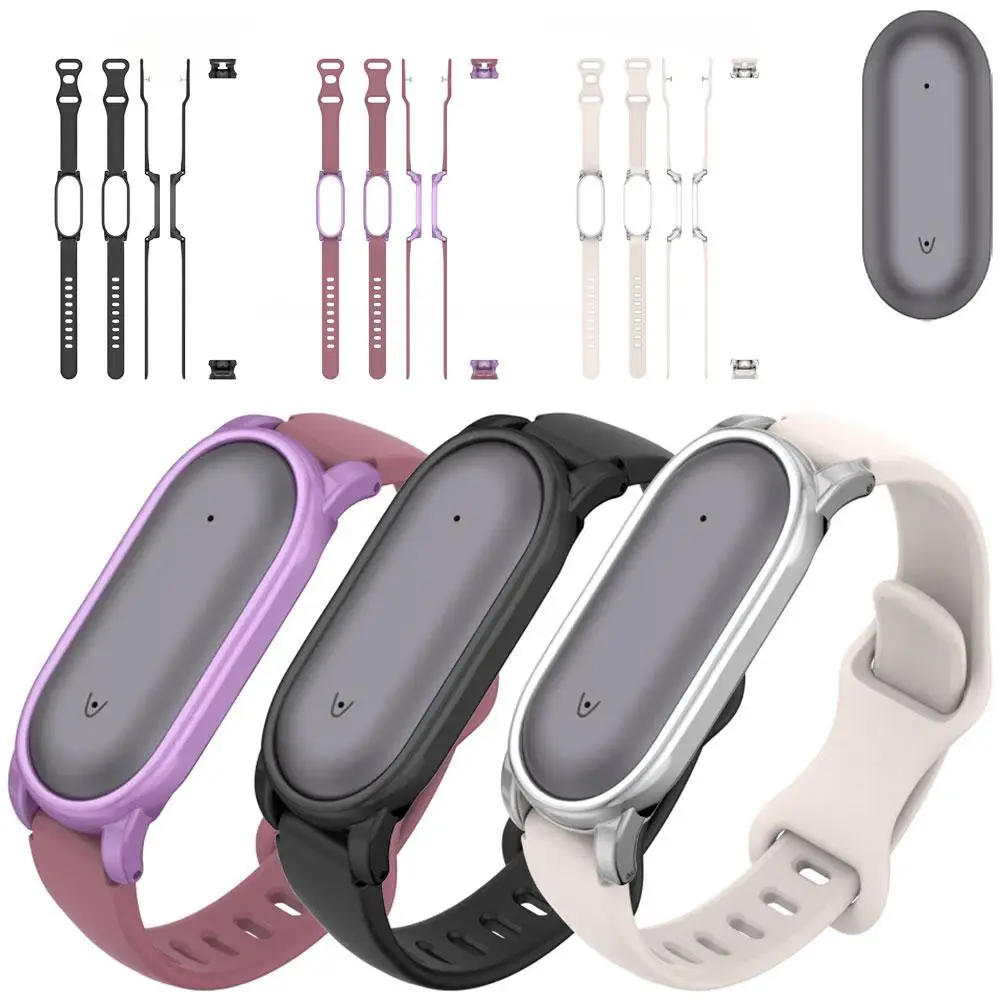 Für PLAUD NotePin/NotePin S Aufnahmegerät PC-Gehäuse Uhrenarmband Figure-Eight Buckle Silikon-Uhrenarmband Stil 360° °   Schutz