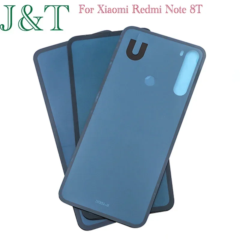 New For Xiaomi Redmi Note 8T Battery Back Cover Rear Door Note8T Glass Panel Battery Housing Case Sticker Adhesive Replace