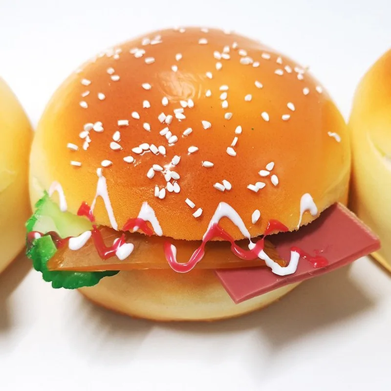 Nouveau Hamburger Popit Squishy Fidget jouet presse bulle décompression balle soulagement du Stress Squishies poupée Stress buste enfants cadeau
