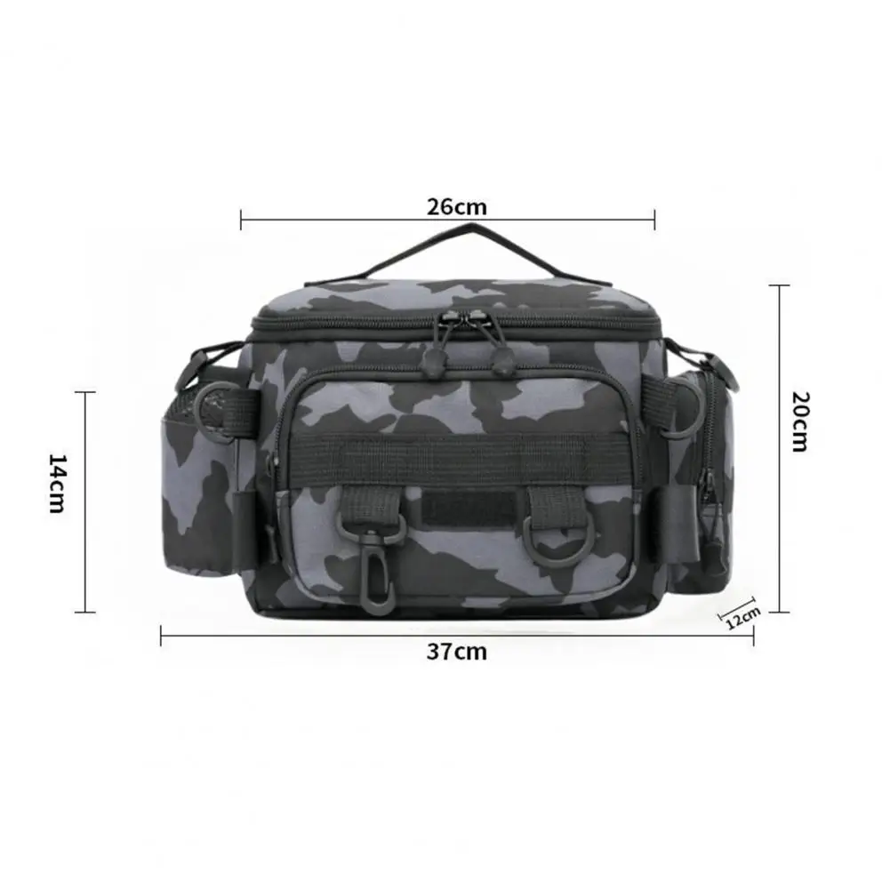 Multifunction Fishing Bag Capacity Fishing Bag Waterproof Oxford Cloth Fishing Gear Bag with Multi-pocket for Lure for Anglers