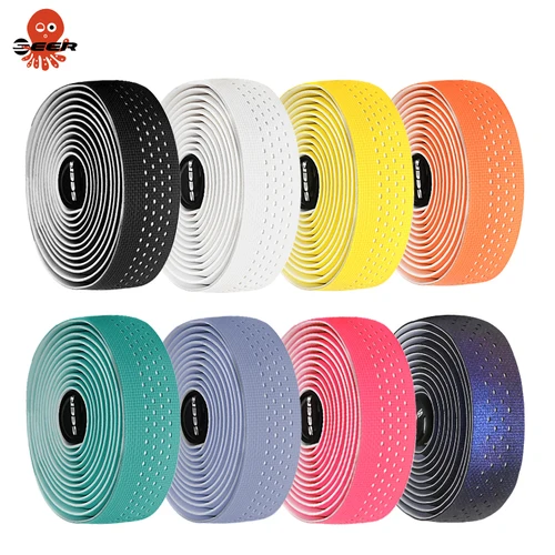 Cinta para manillar de bicicleta de carretera, cinta antideslizante de Gel de silicona para manillar, absorción de impacto, accesorios para bicicleta, 1 par