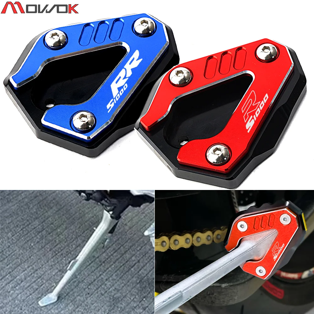 Motorcycle Kickstand Extension Side Stand Enlarger Pad For BMW S1000RR S 1000 RR 2019-2023 S1000R S 1000R M1000RR 2021 2022 2023