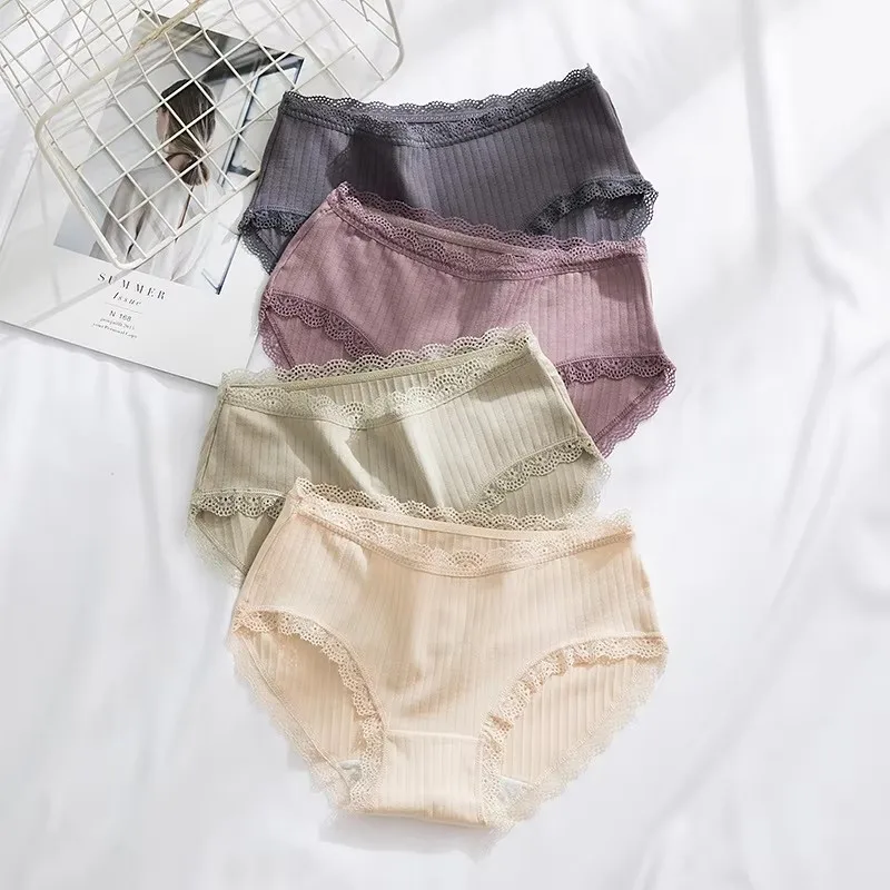 

Новый стиль, 1 шт./лот, кружевные сексуальные трусики с низкой талией, хлопковые женские трусы, женские хлопковые трусы, нижнее белье XWH-1005