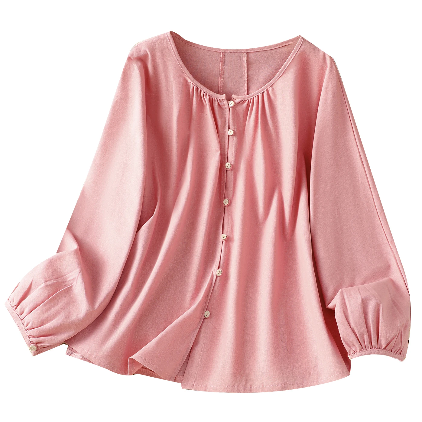 الوردي عارضة طويلة Sve جولة Ne المفتوحة سترة أعلى كسول هان Sle ربيع الخريف جديد وصول فضفاضة تناسب المرأة irt #5