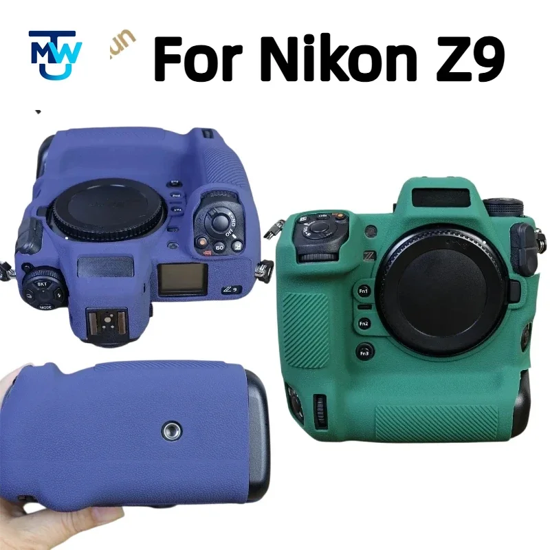 For Nikon Z9 Soft Silicone Camera Case ，Shockproof Anti‑Scratch Non‑Slip Protective Body Shell Cover+ 1PCS Free Tempered Film