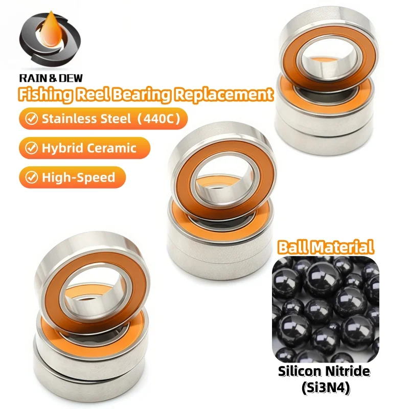 1P/2P/4P/10PCS Stainless Steel Hybrid Ceramic Bearing SMR126 2RS CB 6x12x4mm ABEC7 Without Grease Fast Turning 3x10x4mm 5x10x4mm