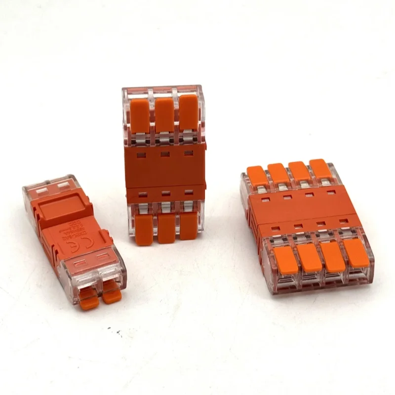50PCS CMK 64 Quick Lever Wire Connectors 2/3/4 In and 2/3/4 Out for Compact Plug Male Female Terminals Universal Blocks