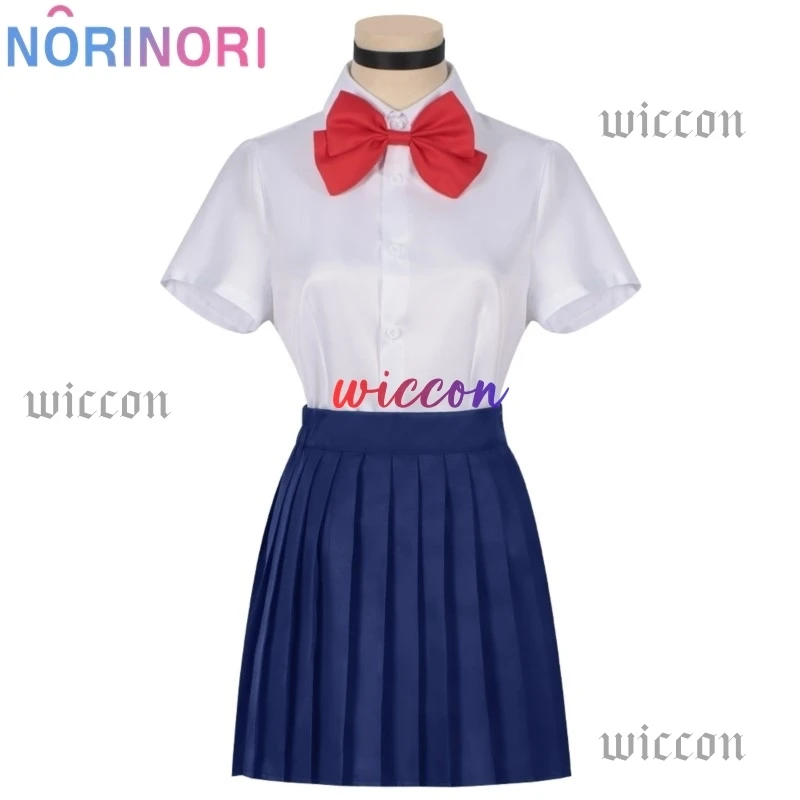 Momo Ayase Cosplay Costume Wig Anime Dandadan Cosplay School JK Uniform Earrings Pink Sweater Skirt Halloween Party Women image 4