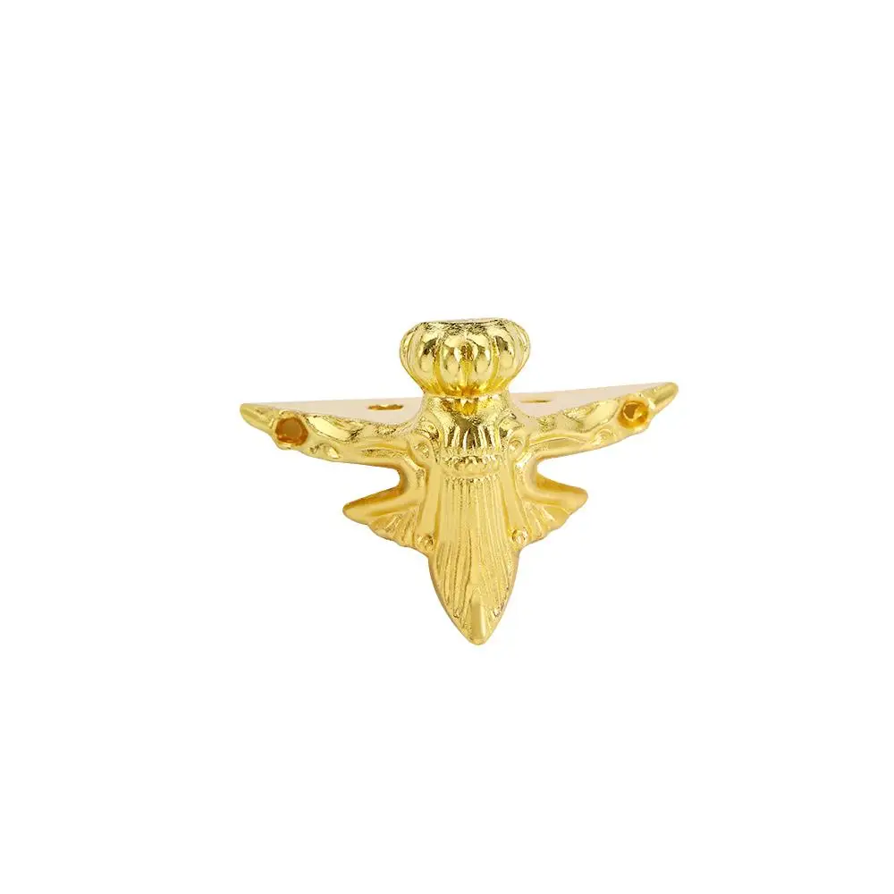 Golden Vintage Hardware Wood Case Protector Furniture Part Corner Furniture Leg Corner Bracket Feet Leg
